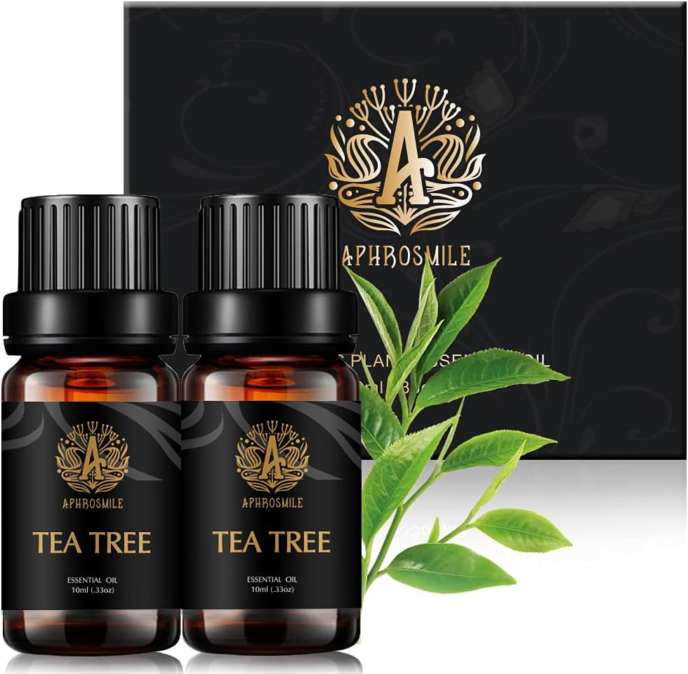 Aromatherapy Essential Oils Set, 100% Pure & Therapeutic Grade Tea Tree Essential Oils Scent Set for Diffuser, Humidifier, Massage, 2 * 10Ml Tea Tree Aromatherapy Essential Oils Fragrance Oils Sets