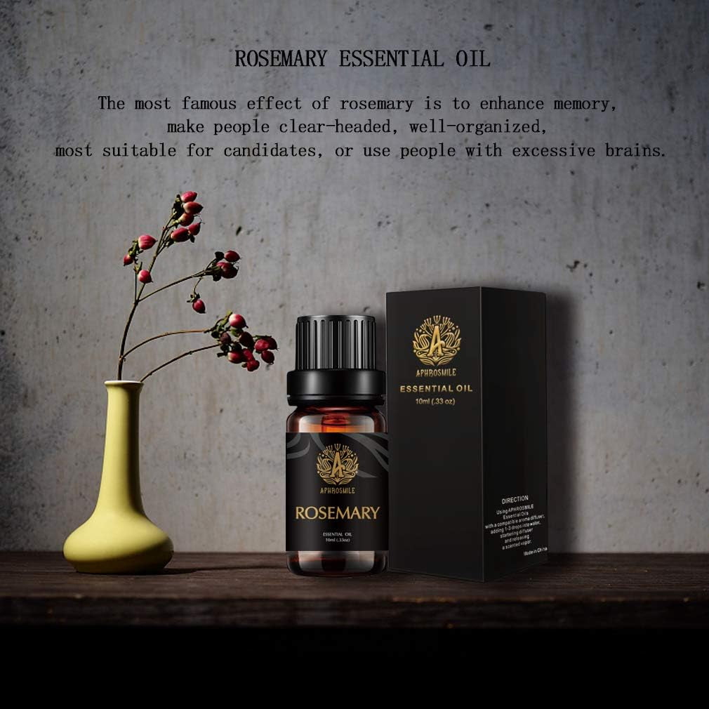 Aromatherapy Essential Oils Set, 100% Pure & Therapeutic Grade Rosemary Essential Oils Scent Kit, 2 * 10Ml Rosemary Aromatherapy Essential Oils Fragrance Oils Sets for Diffuser, Humidifier, Massage