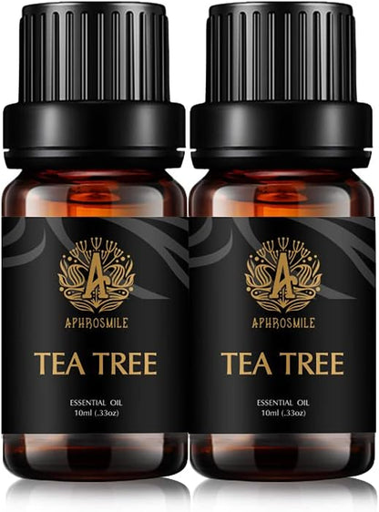 Aromatherapy Essential Oils Set, 100% Pure & Therapeutic Grade Tea Tree Essential Oils Scent Set for Diffuser, Humidifier, Massage, 2 * 10Ml Tea Tree Aromatherapy Essential Oils Fragrance Oils Sets